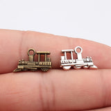 10pcs 19x12x4mm 2 Colors Antique Bronze Color Antique Silver Color Locomotive Charms For DIY Jewelry Making