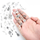 Zinc alloy 10-30pcs Multiple styles Antique Silver plated musical instrument Charms for bracelet necklace DIY jewelry Pendant