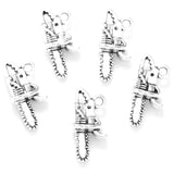 10pcs 5 colors alloy chainsaw Charm For Necklace Bracelet necklace Pendant DIY Jewelry Crafts Making Accessories 20*10mm J479