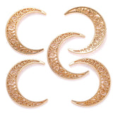 5pcs 6 colors alloy moon Charm For DIY Necklace Bracelet Earrings Pendant Jewelry Crafts Making Accessories 30*37mm L635