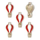 10PCS Alloy Drip-Style Hot Air Balloon Pendants DIY Necklace Earrings Jewelry Accessories Keychains Bag Charms Jewelry Making