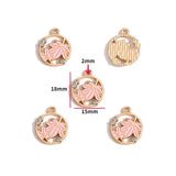 10pcs various styles Enamel Alloy flower Charm Earring Pendant DIY Keychain Necklace Jewelry Accessories W494