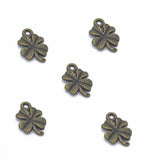 40pcs 7color Four leaf clover Charm for Earring necklace Metal Pendant Fit bracelet necklace earring Jewelry making 17*11mm Q404
