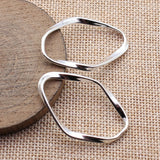 10pcs 42x28mm 5 Colors Irregular Hollow Twisted Geometric Elliptical Circle Charms For DIY Jewelry Making