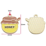 10pcs 20 styles Zinc alloy Metal Enamel bee honeycomb sunflower charm For Bracelet Necklace Key Chain Pendant DIY Jewelry Making