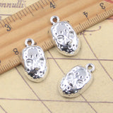 10 Uds. De dijes, máscara para fiesta de baile, máscara de mascarada, 23x13x5mm, fabricación de colgantes de Color plata antigua, joyería tibetana hecha a mano DIY