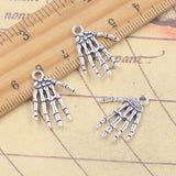 20 piezas dijes garra de calavera 21x17mm colgantes de Color plata antigua para hacer joyería tibetana hecha a mano DIY