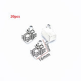 10-30pcs Christmas style charm snowman Santa Claus Gift box for Earring necklace Pendants DIY Handmade Craft Jewelry Making