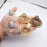 1pcs 67x63mm 5 Colors Multi-Layered Hammered Circular Pendant For DIY Jewelry Making
