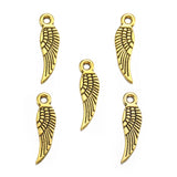 70pcs 6 Color Small wings Charm Alloy Metal For earring necklace Pendants DIY Handmade Jewelry Accessories Making 19*5mm D405
