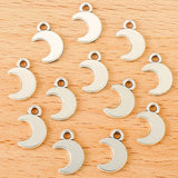 50pcs 6 colors alloy mini moon Charm For DIY Necklace Bracelet Earrings Pendant Jewelry Crafts Making Accessories L635