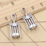 10 Uds. De dijes abridor de vino de uva, 27x12x7mm, colgantes de Color plata antigua, fabricación artesanal, joyería tibetana hecha a mano