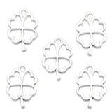 10 colour 20pcs Antique silver color Charms lucky four leaf clover Making pendant fit DIY Handmade Jewelry 24*17mm Q402