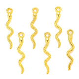 40pcs 7 Colors snake Charms For Bracelets Necklace Pendant DIY Handmade Jewelry Making accessories 4*23mm D9346