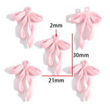10Pcs Pink Bow Pendant Premium Alloy Jewelry Components for DIY Necklaces Earrings Bracelets and Other Jewelry Making Materials