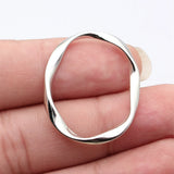 10pcs 33x27mm 5 Colors Irregular Hollow Twisted Geometric Elliptical Circle Charms For DIY Jewelry Making