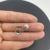 20-40pcs silver Alloy Flower Holder Partition Bead Cap Bead Holder Cap DIY Step Shaking Hairpin Hairpin Crown Accessories V149