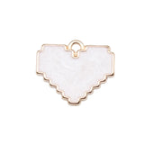 10pcs 15.5x18.6mm 5 Colors Pixel Heart Charms For DIY Jewelry Making