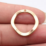 20pcs 25x24mm 5 Colors Irregular Hollowed-Out Circular Charms For DIY Jewelry Making