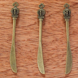 5pcs 5 Colors tableware Spoon fork Dining knife Charms DIY Jewelry Findings Pendants For Necklace Jewelry Making 60*7mm J491