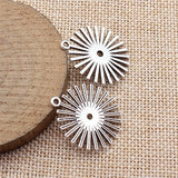 10pcs 29x26mm 3 Colors Antique Bronze Color Antique Silver Color Antique Gold Color Circular Geometric Sun-Shaped Charms
