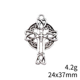10pcs 24x37mm 2 Colors Antique Silver Color Antique Gold Color Celtic Knot Cross Charms For DIY Jewelry Making