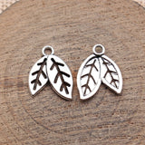 20pcs 16x13mm 2 Colors Antique Silver Color Kc Gold Color Leaf Charms For DIY Jewelry Making