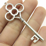 4pcs 28x67mm 2 Colors Antique Bronze Color Antique Silver Color Key Charms For DIY Jewelry Making