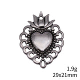 10pcs 29x21mm 2 Colors Antique Silver Color Antique Gold Color Gothic Heart Charms For DIY Jewelry Making