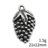 20pcs 21x12mm 2 Colors Antique Bronze Color Antique Silver Color Grape Charms For DIY Jewelry Making