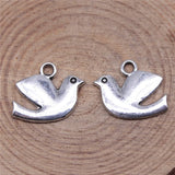 20pcs 12x16mm 2 Colors Antique Bronze Color Antique Silver Color Peace Dove Charms For DIY Jewelry Making