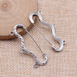 10pcs 46x20mm 3 Colors Brooch Pin Charms Connector Accessories For DIY Jewelry Making Handmade Jewelry Findings