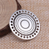 5pcs 29x29mm 2 Colors Antique Silver Color Kc Gold Color Hollow Flower Pattern Charms For DIY Jewelry Making