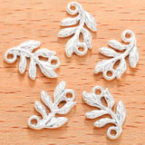 30pcs 7 color 10*14.5mm Double hole Small leaves Charms for Necklace Pendant DIY Jewelry Making Handcrafted Accessories Q388