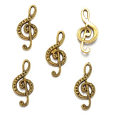 20 pcs 6 colors Metal music notation Charms Diy Jewelry Handmade Accessories Fashion Charms Pendant  22*15mm P218