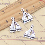 20 piezas dijes barco de vela 20x16mm colgantes de Color plata antigua fabricación DIY joyería tibetana hecha a mano