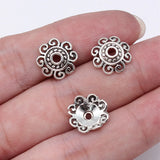 50pcs 12x12mm Antique Silver Color Bead Caps Pendant For DIY Jewelry Making Handmade Jewelry Craft Findings