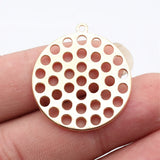 10pcs 28x25mm/33x30mm 5 Colors Multi-Hole Disc Charms For DIY Jewelry Making