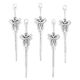 10PCS 5 colors Mixed Alloy Charms Knight Sword Knife Gun Weapons Pendant For DIY Handmade Jewelry Material M97