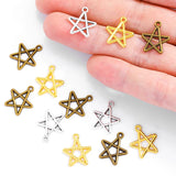 30pcs Antique Silver Plated star Charms Pendant:DIY for bracelet necklace 16*13mm L335