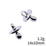 20pcs 14x10mm 2 Colors Antique Bronze Color Antique Silver Color Nipple Charms For DIY Jewelry Making