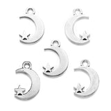 30pcs 5 color moon Charms Pendant fit Making Bracelets Jewelry Findings DIY Accessories 11*17mm L614