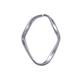 20pcs 25x18mm 3 Colors Opening Twisted Geometric Irregular Elliptical Circle Charms