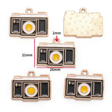 10pcs Vintage Enamel Cup Phonograph Bicycle Charms For Jewelry Making Handmade DIY Necklaces Pendants Bracelets Accessories W404