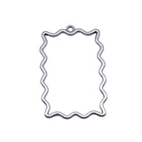 10pcs 42x27mm 4 Colors Hollowed-Out Wave Pattern Rectangular Frame Pendant For DIY Jewelry Making