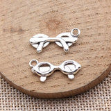 20pcs 23x10mm Antique Silver Color Glasses Charms For DIY Jewelry Making