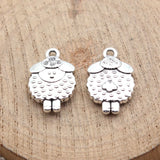 10pcs 20x13mm 2 Colors Antique Bronze Color Antique Silver Color Sheep Charms For DIY Jewelry Making