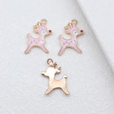 10pcs 21x14mm 6 Colors Deer Charms For DIY Jewelry Making
