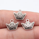 20pcs 14x12mm 2 Colors Antique Silver Color Antique Gold Color Coin Ingot Charms For DIY Jewelry Making
