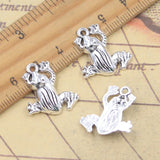 20 piezas dijes de rana 22x19mm colgantes de Color plata antigua para hacer joyería tibetana hecha a mano DIY